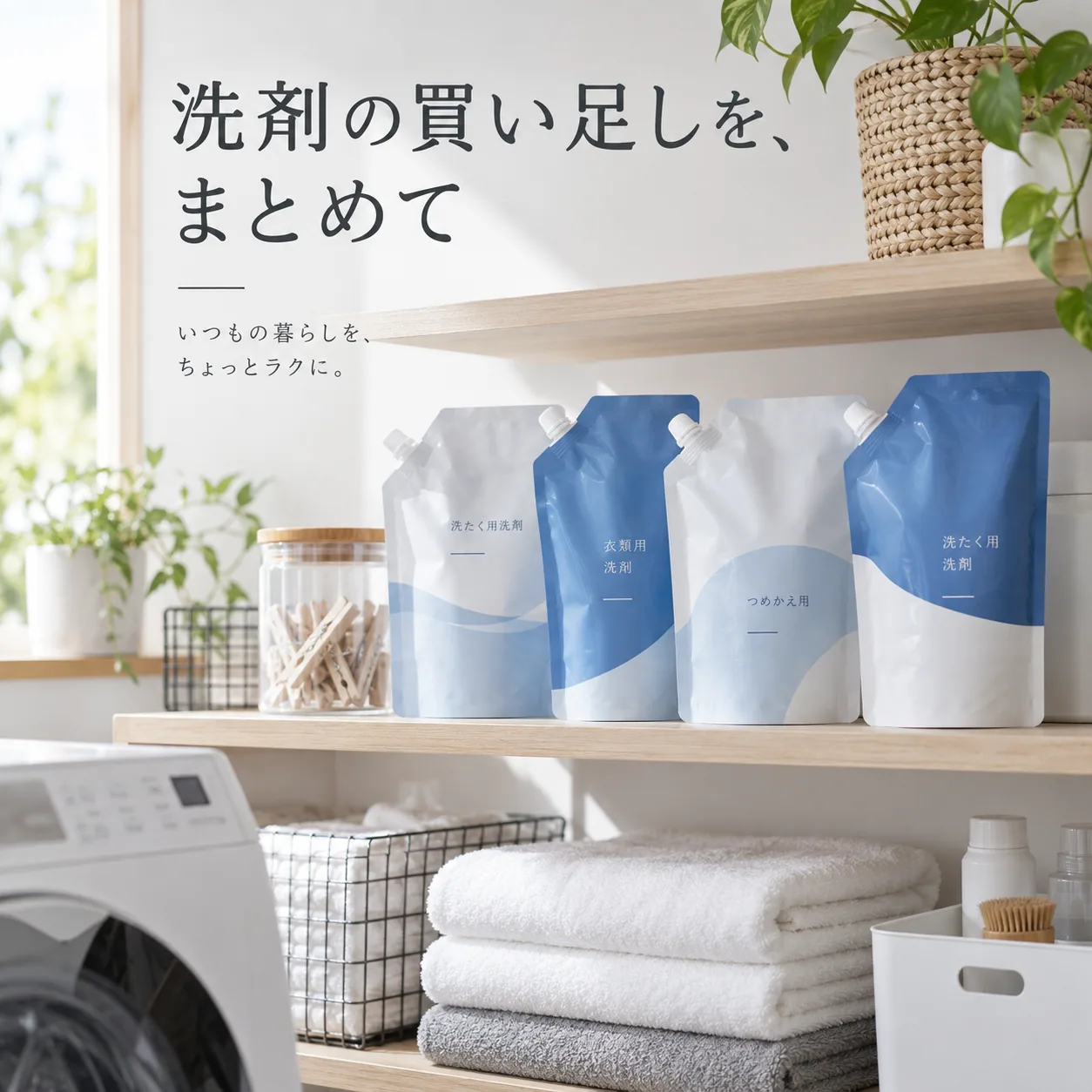 アタック 抗菌EX 詰替 超特大 6袋の使用イメージ