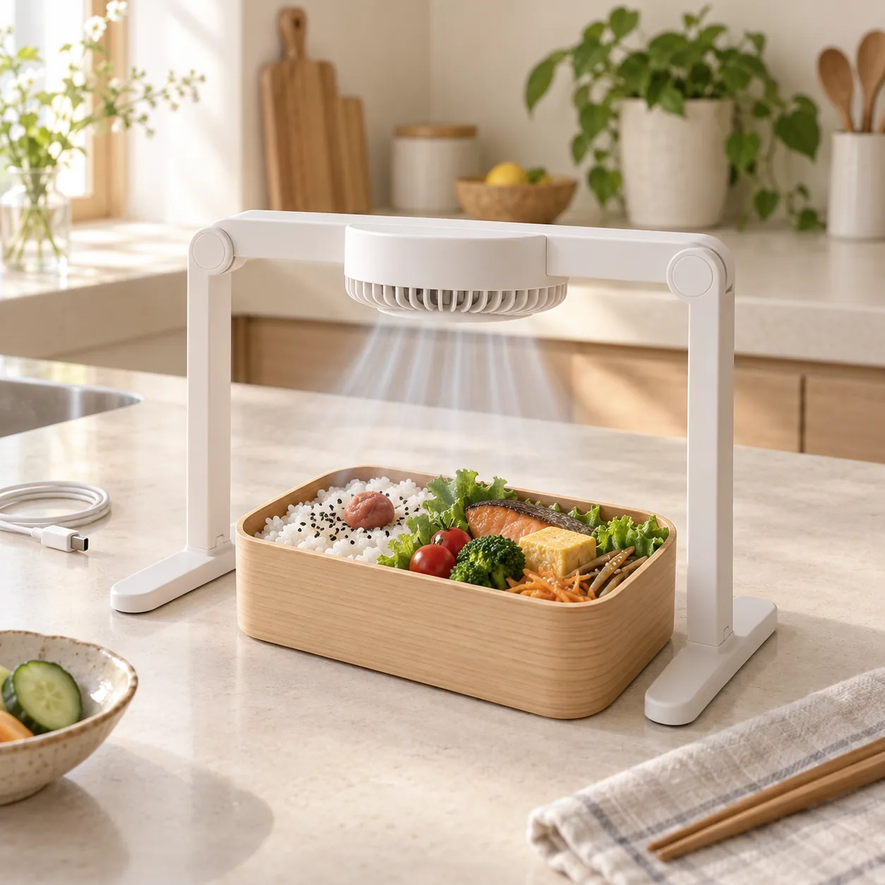 Life on Products お弁当用クールファン LCAKC001の使用イメージ