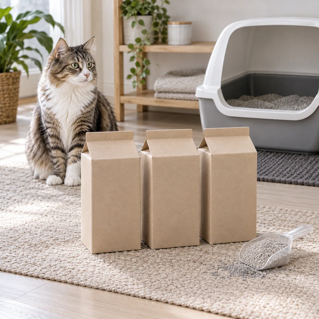 エバークリーン 猫砂 6L×3個セットの使用イメージ